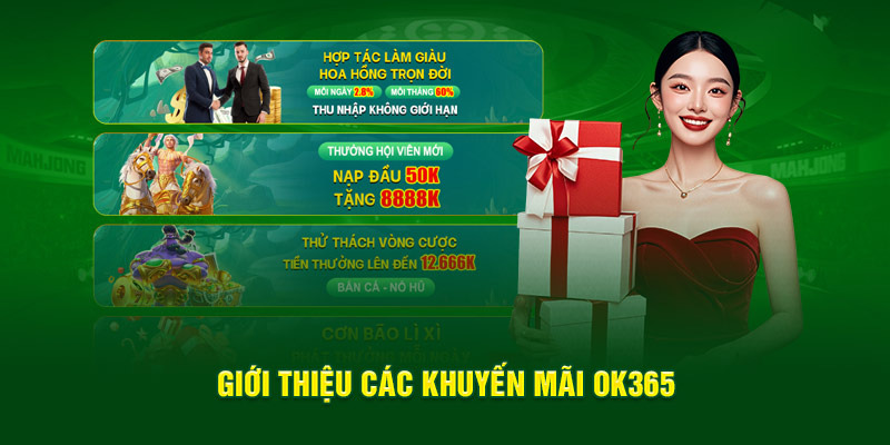 Giới thiệu các khuyến mãi OK365